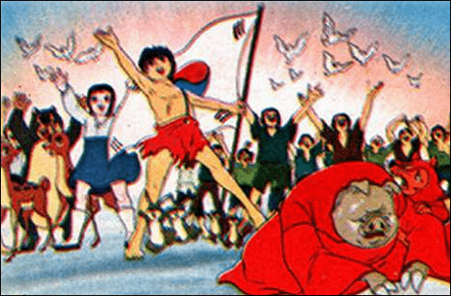 ▲1970년대 북한 김일성을 돼지로 묘사하며 반공의식을 주입시켰던 만화영화 '똘이장군'
