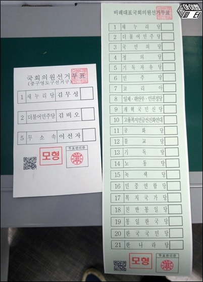 ▲4.13 총선 모형 투표지