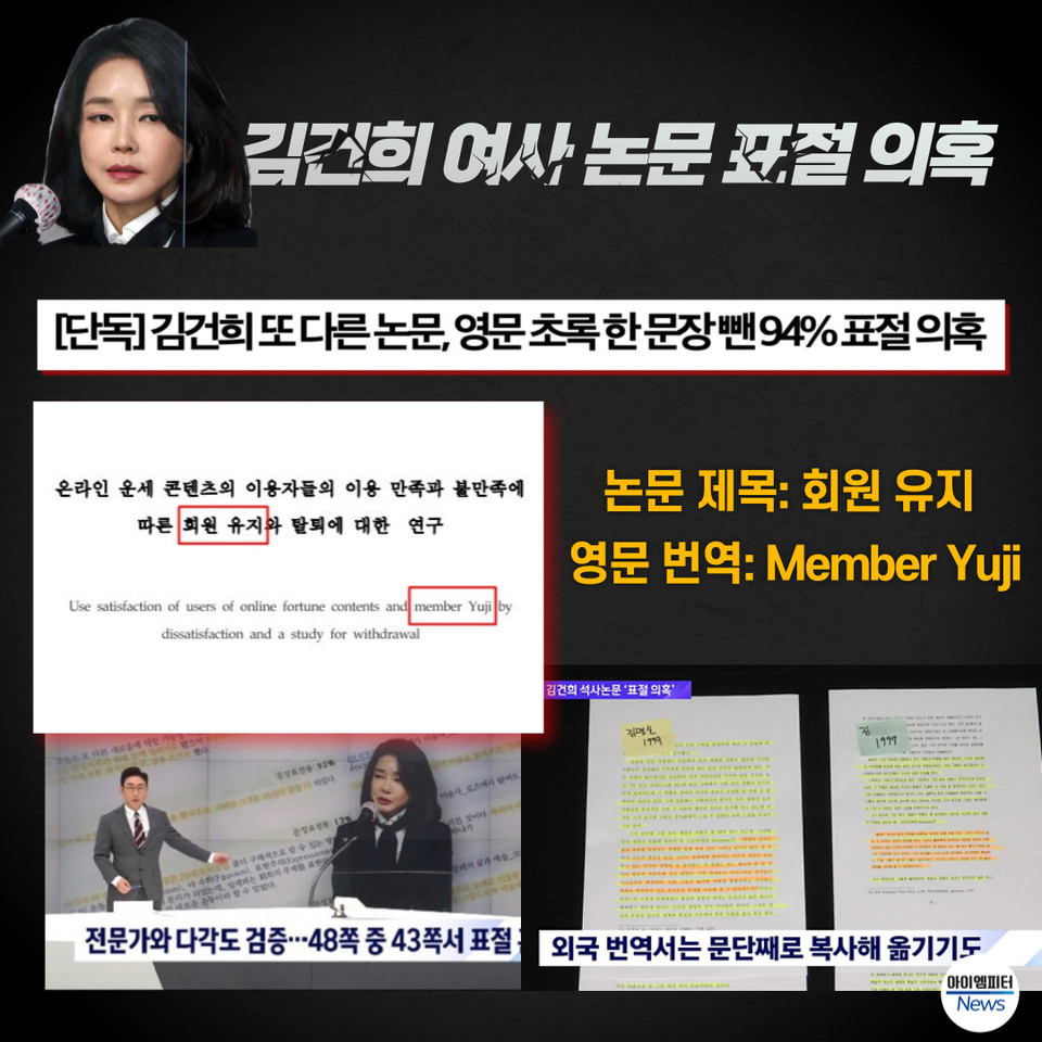 김건희 논문 표절 의혹에 대한 국민대의 황당한 결론