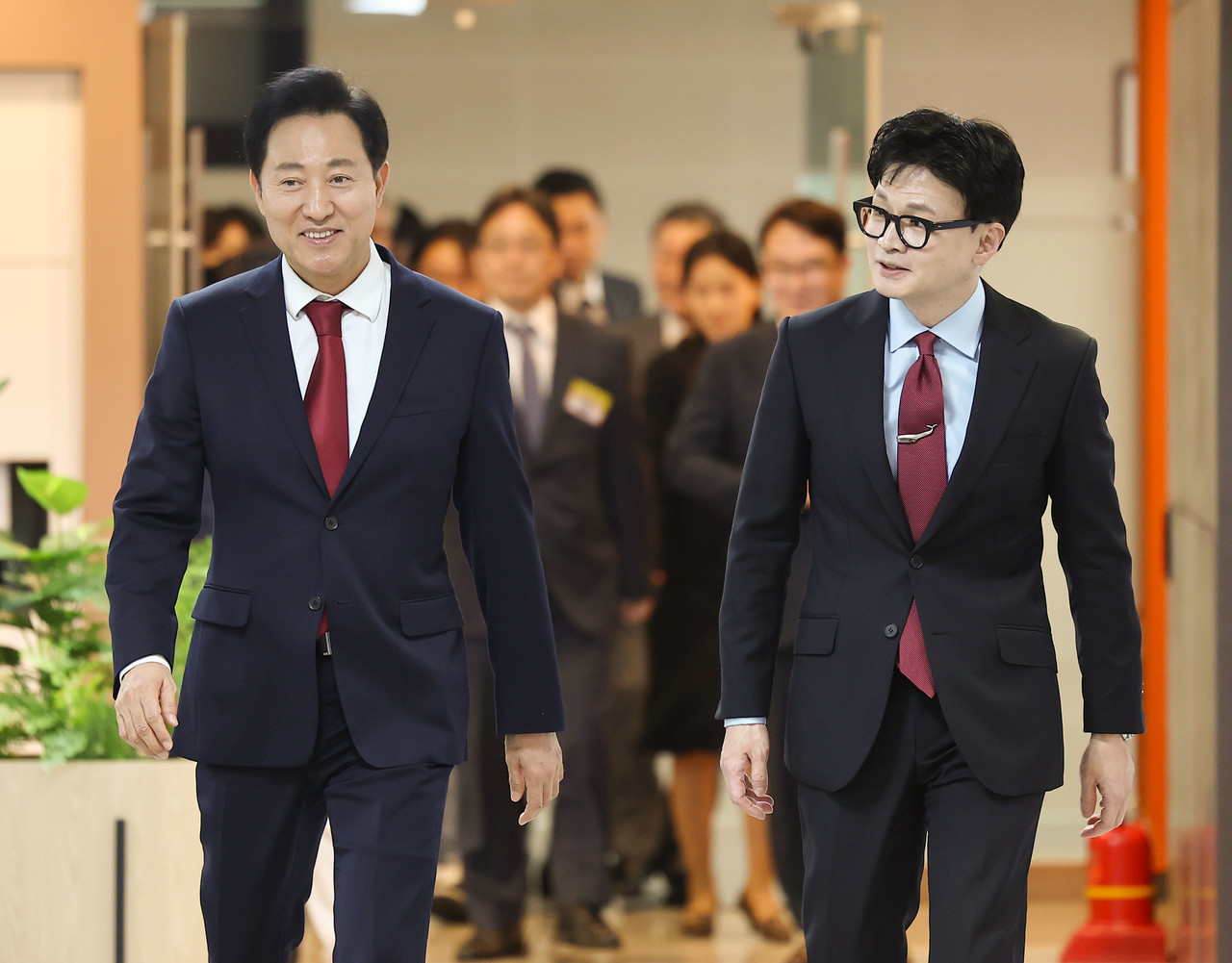 ▲오세훈 서울시장과 국민의힘 한동훈 전 비상대책위원장 ⓒ연합뉴스 