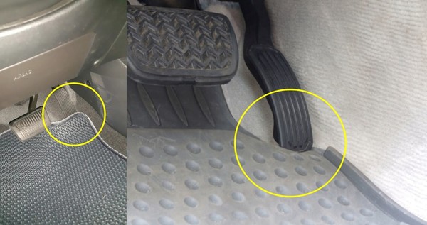 ▲ 온라인커뮤니티에는 자동차 매트에 엑셀이 끼어 페달이 올라오지 않았다는 경험담이 많이 있다.ⓒ온라인커뮤니티 갈무리 