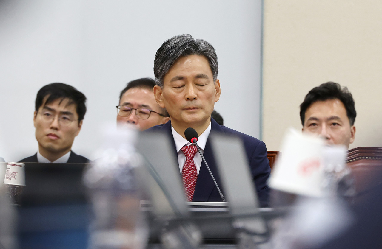 ▲ 조지호 경찰청장 후보자가 29일 오전 국회 행정안전위원회에서 열린 인사청문회에서 의원 질의를 들으며 눈감고 있다. 2024.7.29  ⓒ연합뉴스 