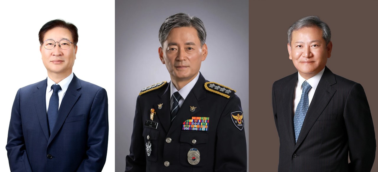 ▲ (좌)박성재 법무부 장관 (중앙) 조지호 경찰청장 (우) 이상민 전 행안부 장관 © 프로필 갈무리