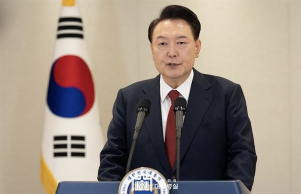 ▲2024년 12월 12일 윤석열 대통령이 대국민 담화를 발표하고 있다. ⓒ 대통령실