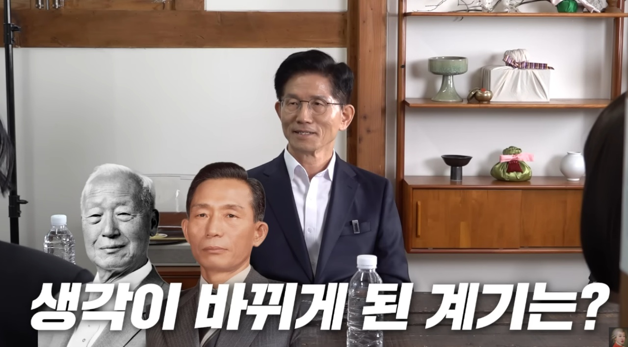 ▲ 유튜브 '공부왕찐천재 홍진경' 채널에 출연한 김문수 국민의힘 대선후보는 가장 영향을 받은 인물로 이승만, 박정희를 꼽았다. © 유튜브 갈무리